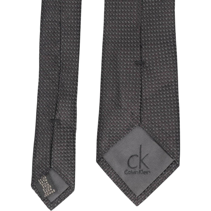 Calvin Klein all-over print tie silk black type Vintage Second Hand
