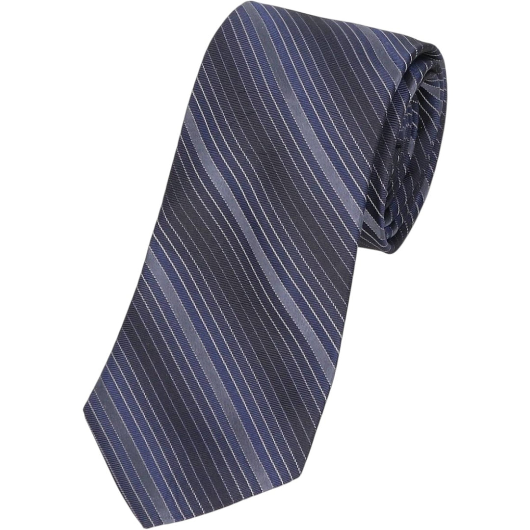 Calvin Klein Stripe Pattern Tie silk navy blue type Vintage Second Hand