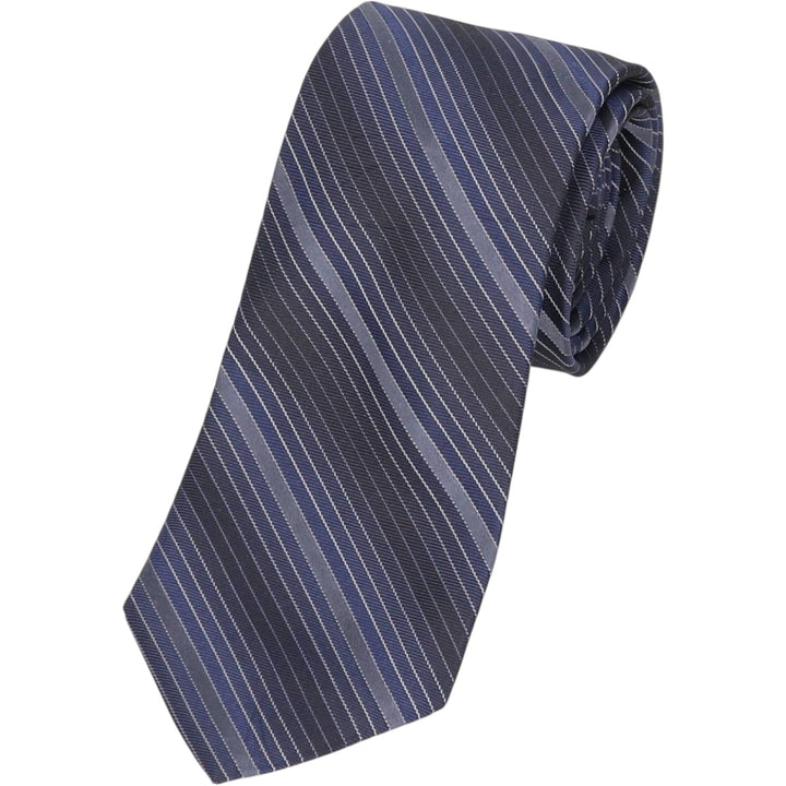 Calvin Klein Stripe Pattern Tie silk navy blue type Vintage Second Hand