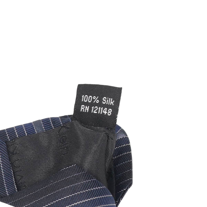 Calvin Klein Stripe Pattern Tie silk navy blue type Vintage Second Hand