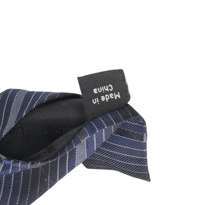 Calvin Klein Stripe Pattern Tie silk navy blue type Vintage Second Hand