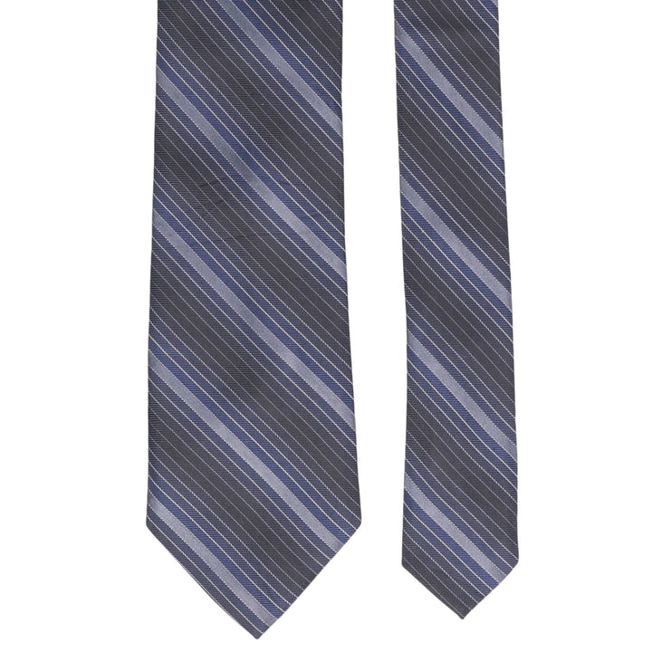 Calvin Klein Stripe Pattern Tie silk navy blue type Vintage Second Hand