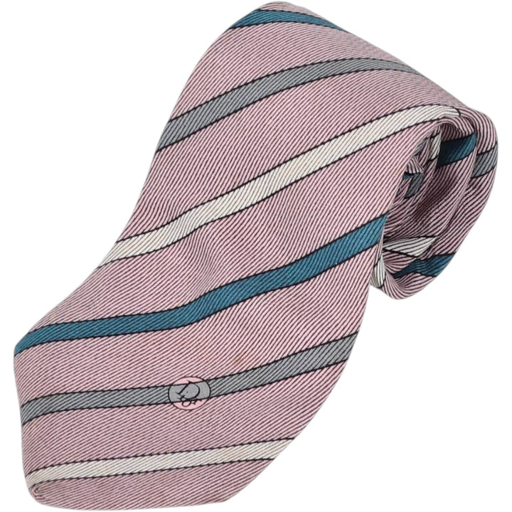 Christian Dior striped tie, made in England. silk pink type Vintage Second Hand