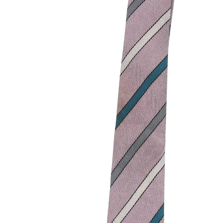 Christian Dior striped tie, made in England. silk pink type Vintage Second Hand