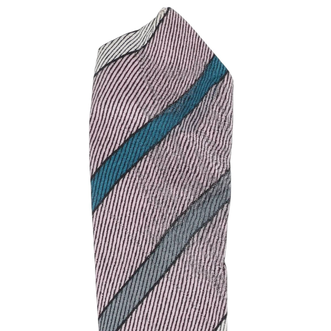Christian Dior striped tie, made in England. silk pink type Vintage Second Hand