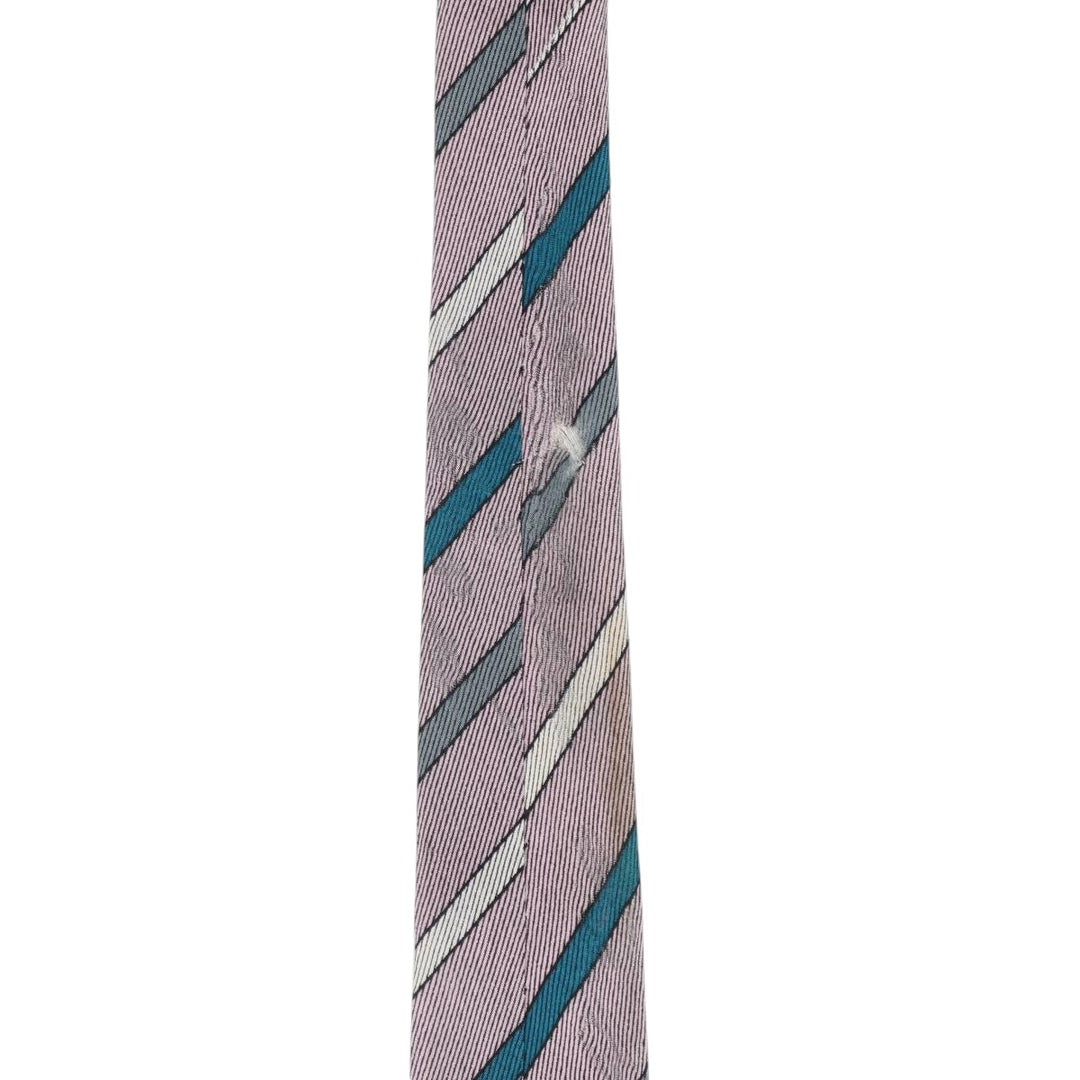 Christian Dior striped tie, made in England. silk pink type Vintage Second Hand