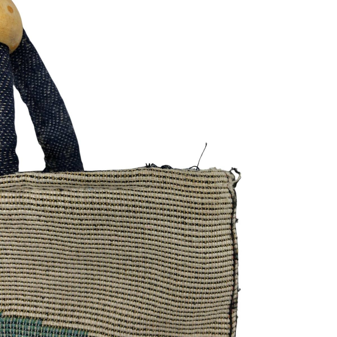 All-over pattern jacquard woven tote bag unclear Beige type Vintage Second Hand