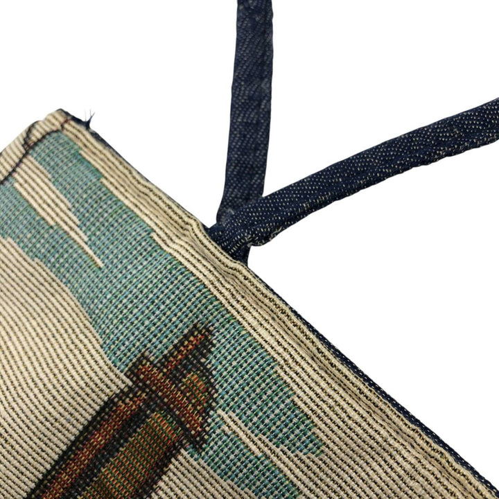 All-over pattern jacquard woven tote bag unclear Beige type Vintage Second Hand