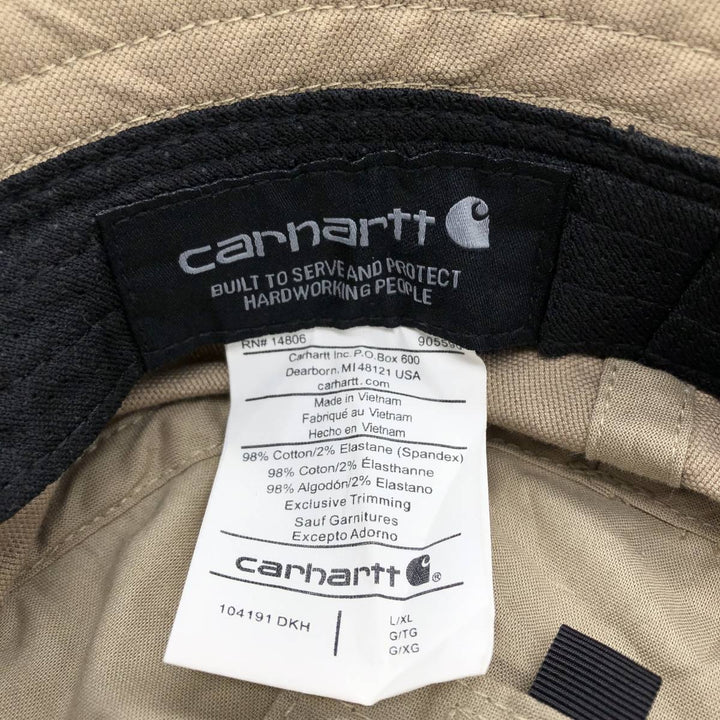Carhartt Safari Hat, One Size Fits All cotton Beige type Vintage Second Hand