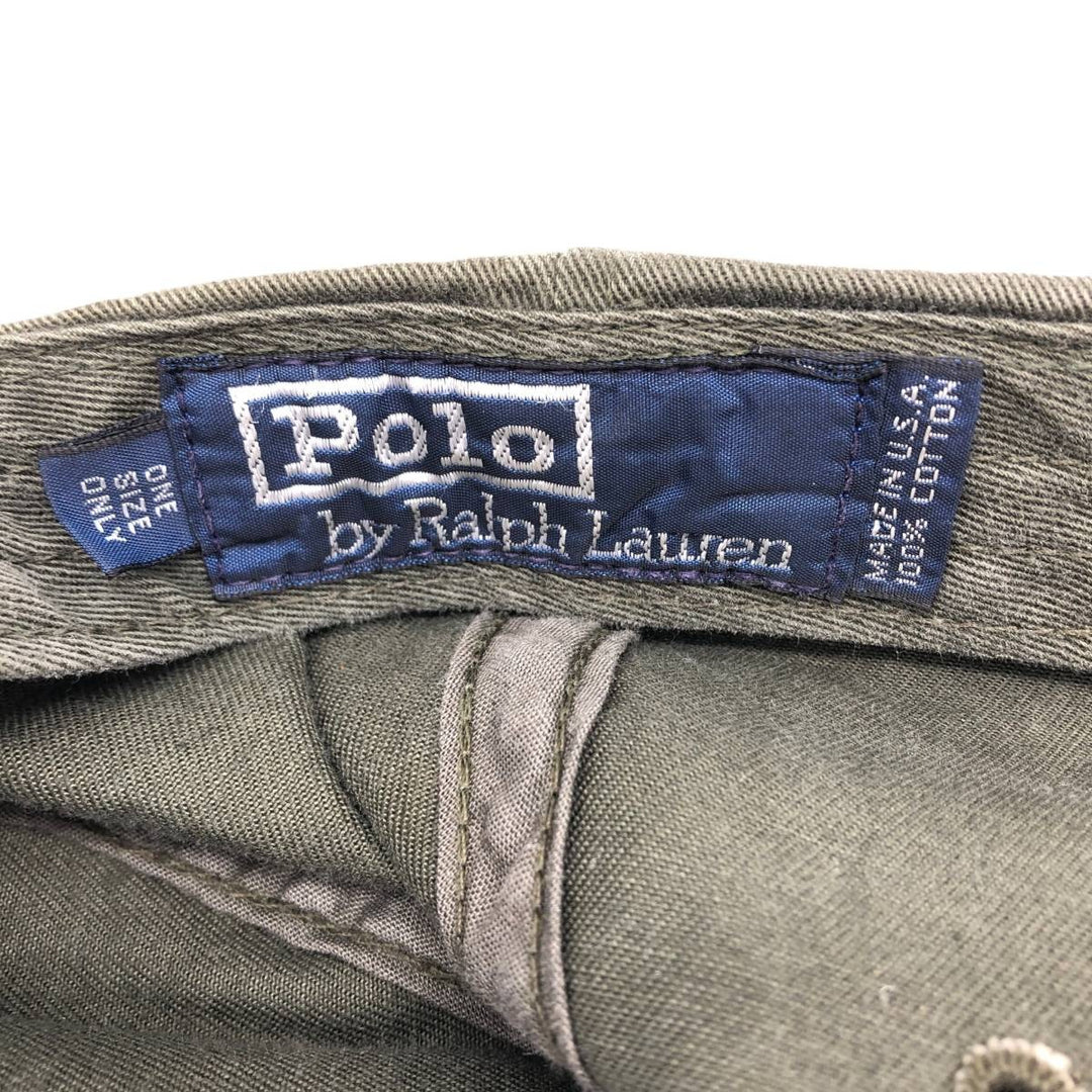 90'S Ralph Lauren POLO by Ralph Lauren Baseball Cap, 6-Panel Cap, Made in USA, One Size Fits All cotton Khaki type Vintage Second Hand