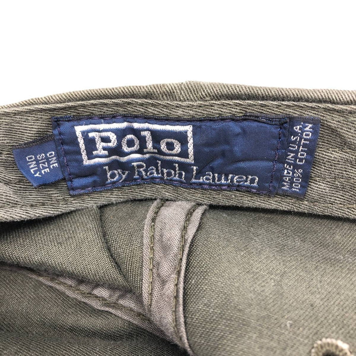 90'S Ralph Lauren POLO by Ralph Lauren Baseball Cap, 6-Panel Cap, Made in USA, One Size Fits All cotton Khaki type Vintage Second Hand