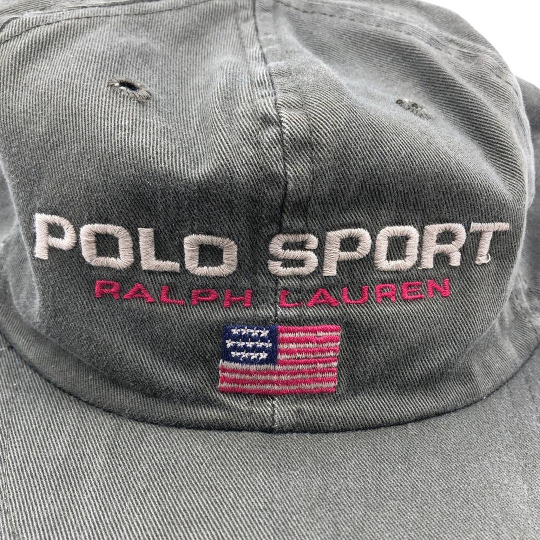 90'S Ralph Lauren POLO by Ralph Lauren Baseball Cap, 6-Panel Cap, Made in USA, One Size Fits All cotton Khaki type Vintage Second Hand