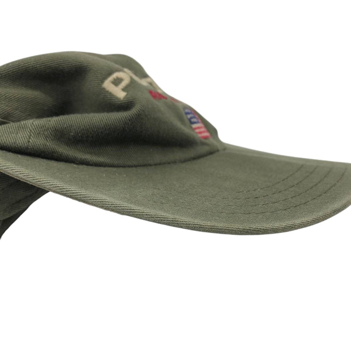 90'S Ralph Lauren POLO by Ralph Lauren Baseball Cap, 6-Panel Cap, Made in USA, One Size Fits All cotton Khaki type Vintage Second Hand