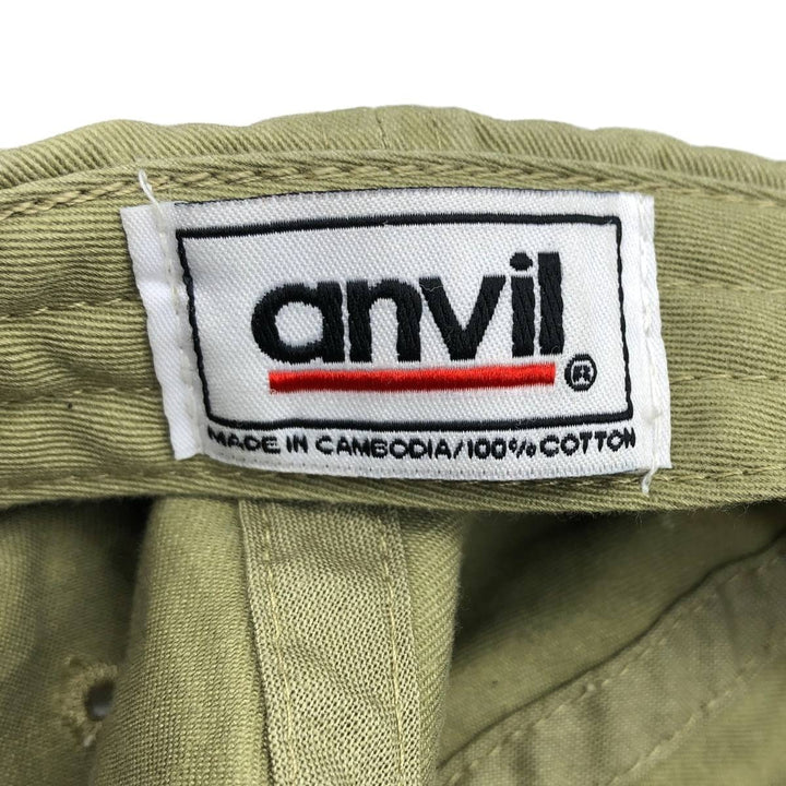 Anvil Baseball Cap, 6-Panel Cap, One Size Fits All cotton Khaki type Vintage Second Hand