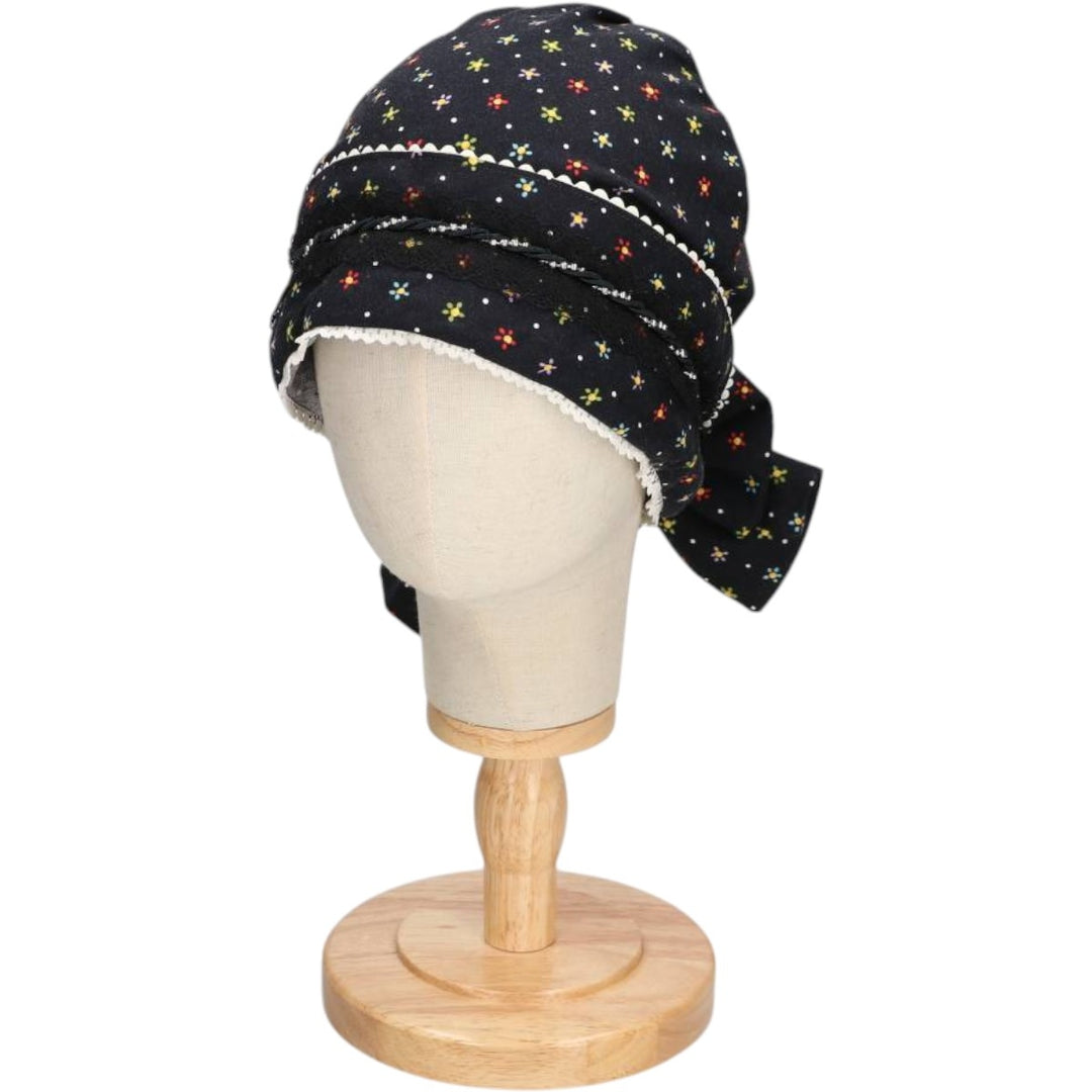 VICTORY ModestAnytime.com All-over print roll cap, one size fits all. unclear black type Vintage Second Hand