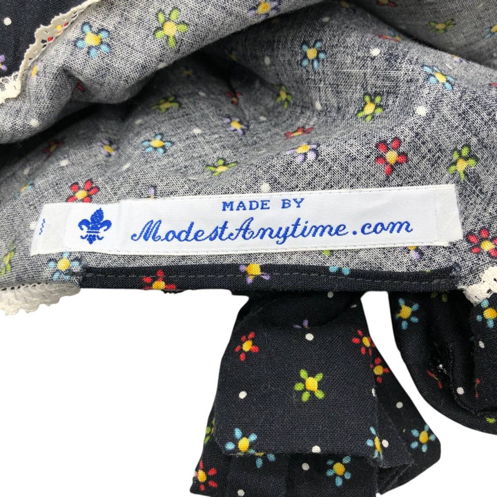 VICTORY ModestAnytime.com All-over print roll cap, one size fits all. unclear black type Vintage Second Hand