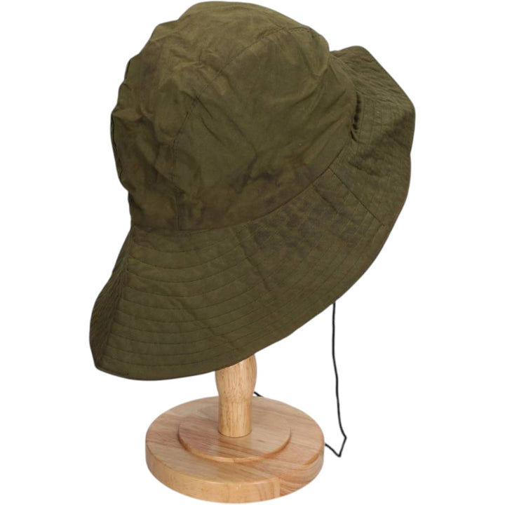 2000s-present Barbour 3-warrant safari hat with ear flaps, made in England, one size fits all. cotton Khaki type Vintage Second Hand