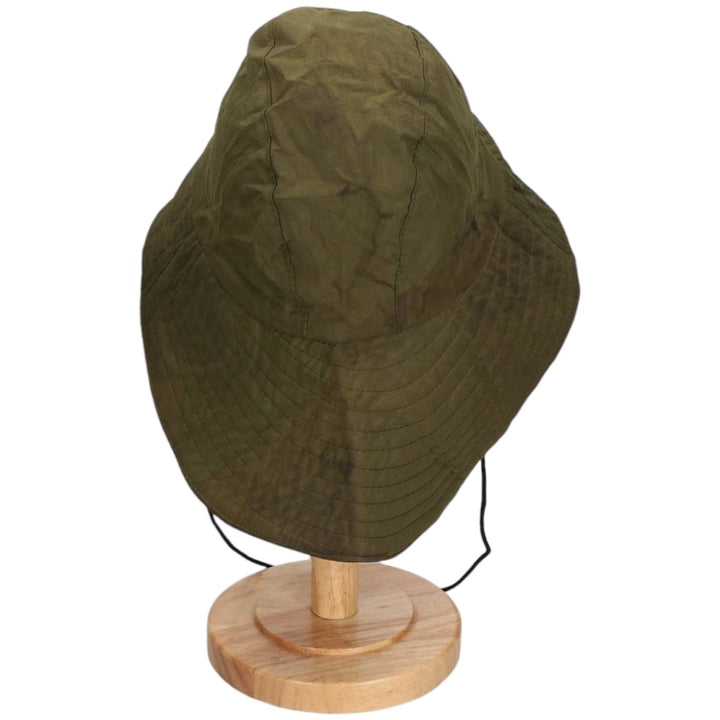 2000s-present Barbour 3-warrant safari hat with ear flaps, made in England, one size fits all. cotton Khaki type Vintage Second Hand