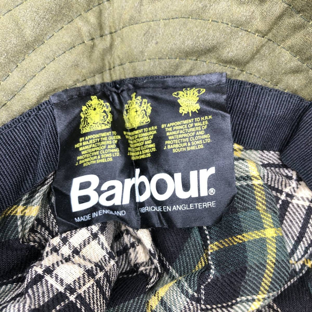 2000s-present Barbour 3-warrant safari hat with ear flaps, made in England, one size fits all. cotton Khaki type Vintage Second Hand