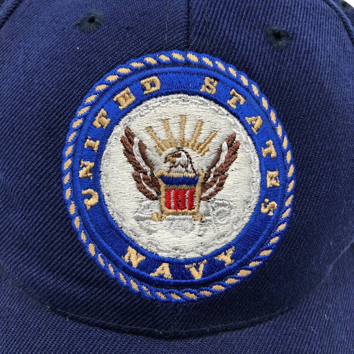 RAPID DOMINANCE USNAVY Military Baseball Cap, 6-Panel Cap, One Size Fits All acrylic navy blue type Vintage Second Hand