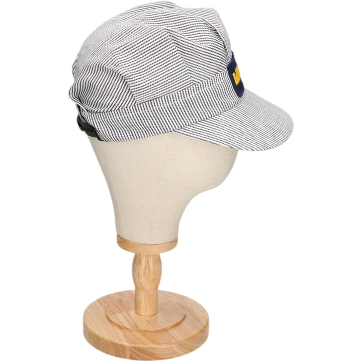 VICTORY Stripe Pattern Work Cap, Made in Canada, One Size Fits All cotton navy blue type Vintage Second Hand