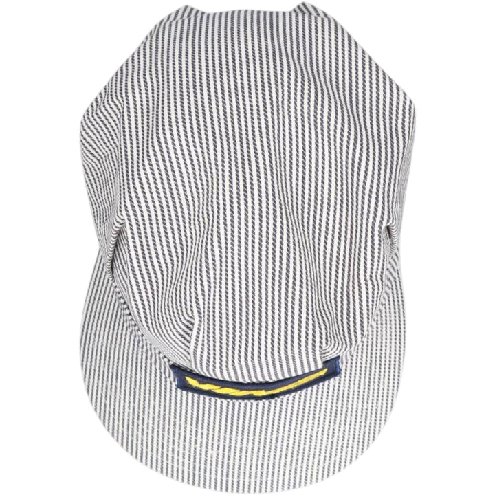 VICTORY Stripe Pattern Work Cap, Made in Canada, One Size Fits All cotton navy blue type Vintage Second Hand