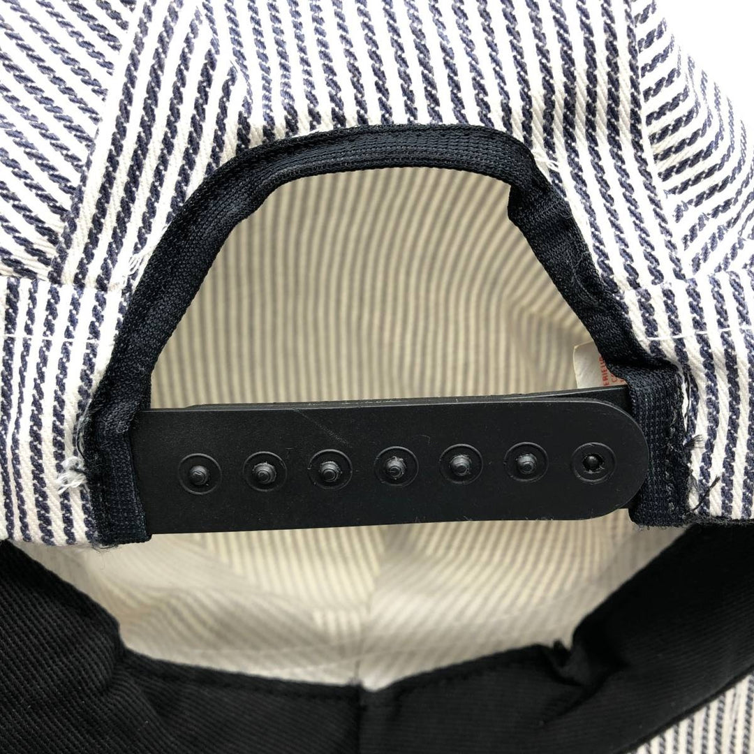 VICTORY Stripe Pattern Work Cap, Made in Canada, One Size Fits All cotton navy blue type Vintage Second Hand
