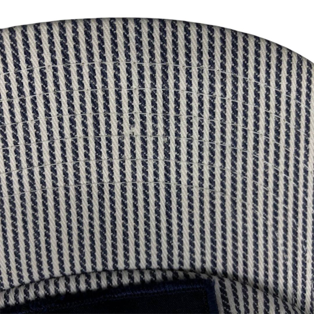 VICTORY Stripe Pattern Work Cap, Made in Canada, One Size Fits All cotton navy blue type Vintage Second Hand