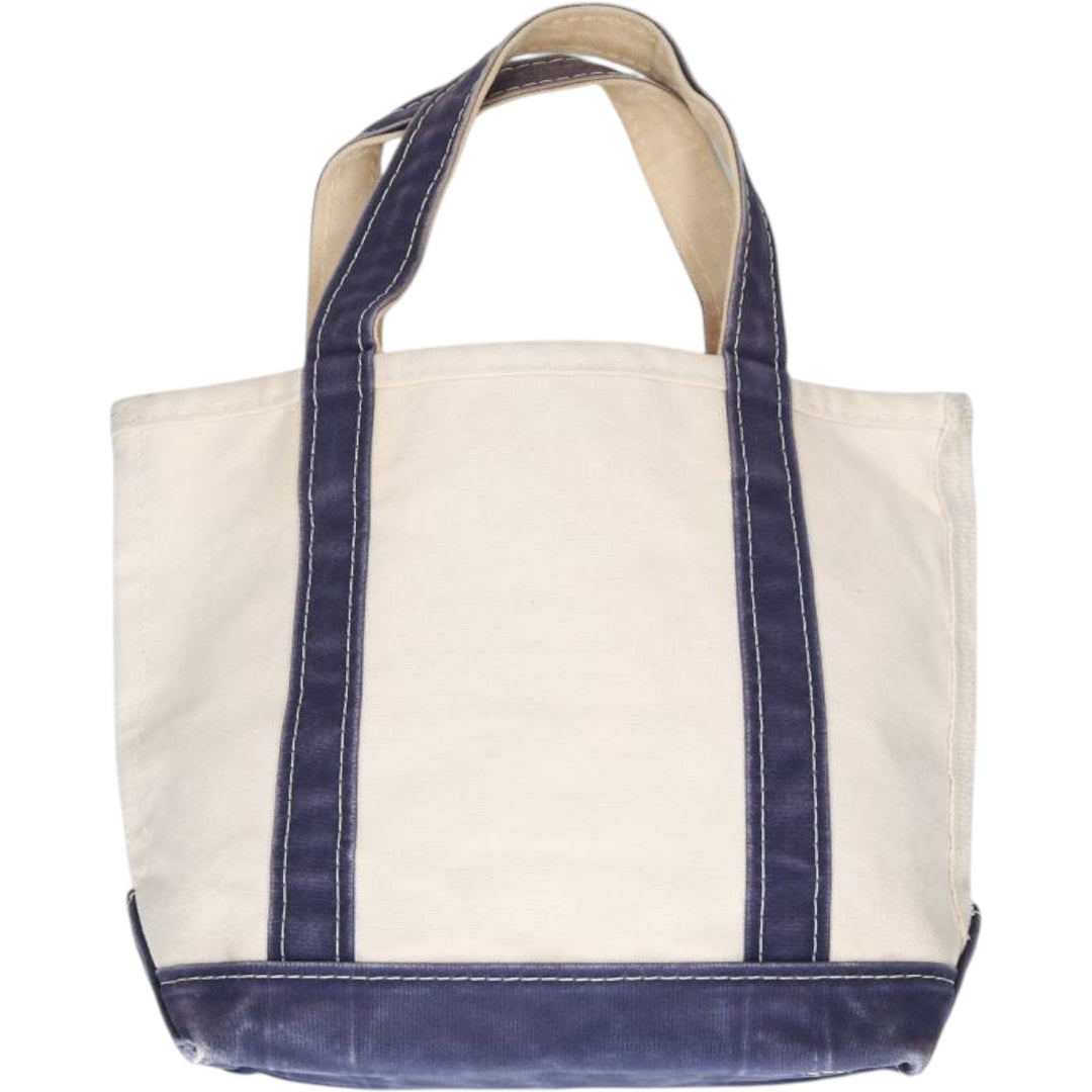 LLBean BOAT AND TOTE Tote Bag Made in USA cotton unbleached Vintage Second Hand