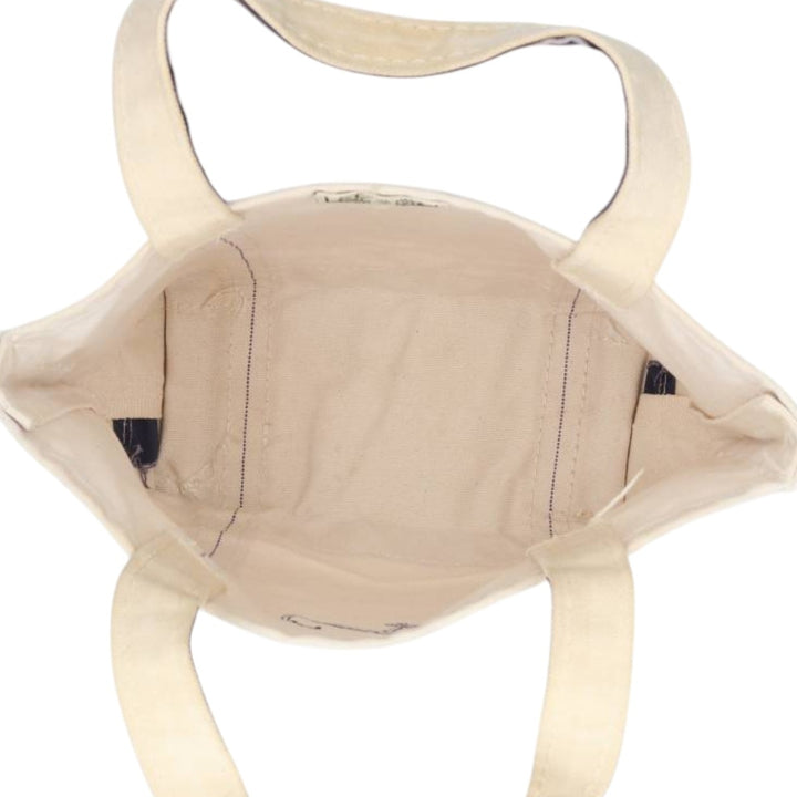 LLBean BOAT AND TOTE Tote Bag Made in USA cotton unbleached Vintage Second Hand