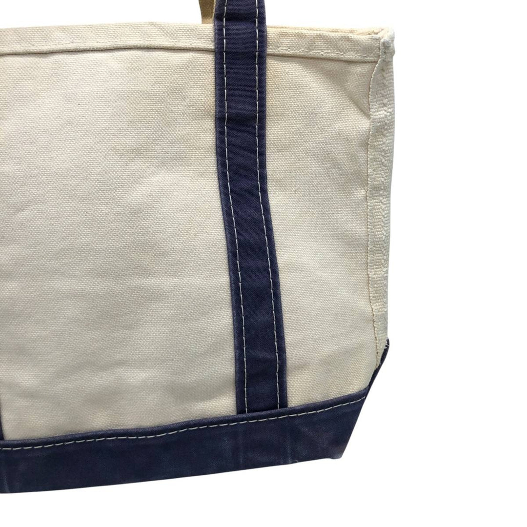 LLBean BOAT AND TOTE Tote Bag Made in USA cotton unbleached Vintage Second Hand