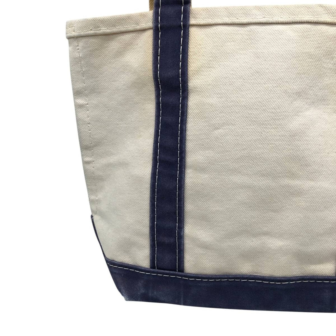 LLBean BOAT AND TOTE Tote Bag Made in USA cotton unbleached Vintage Second Hand