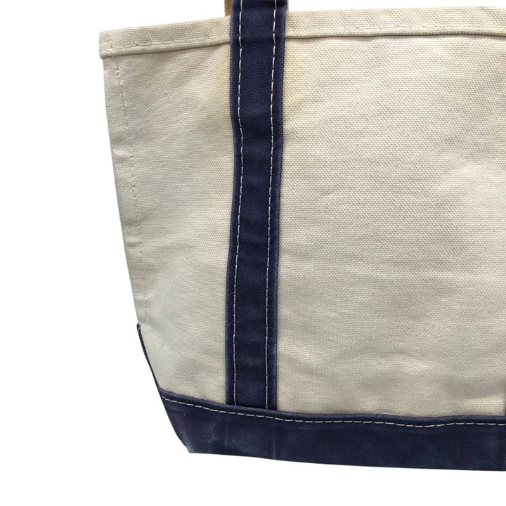 LLBean BOAT AND TOTE Tote Bag Made in USA cotton unbleached Vintage Second Hand
