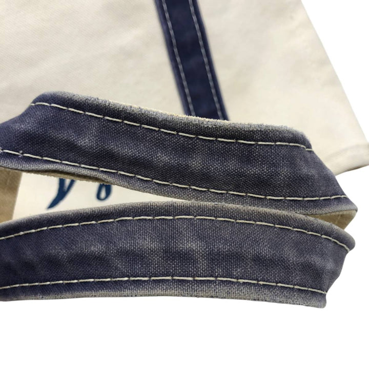 LLBean BOAT AND TOTE Tote Bag Made in USA cotton unbleached Vintage Second Hand