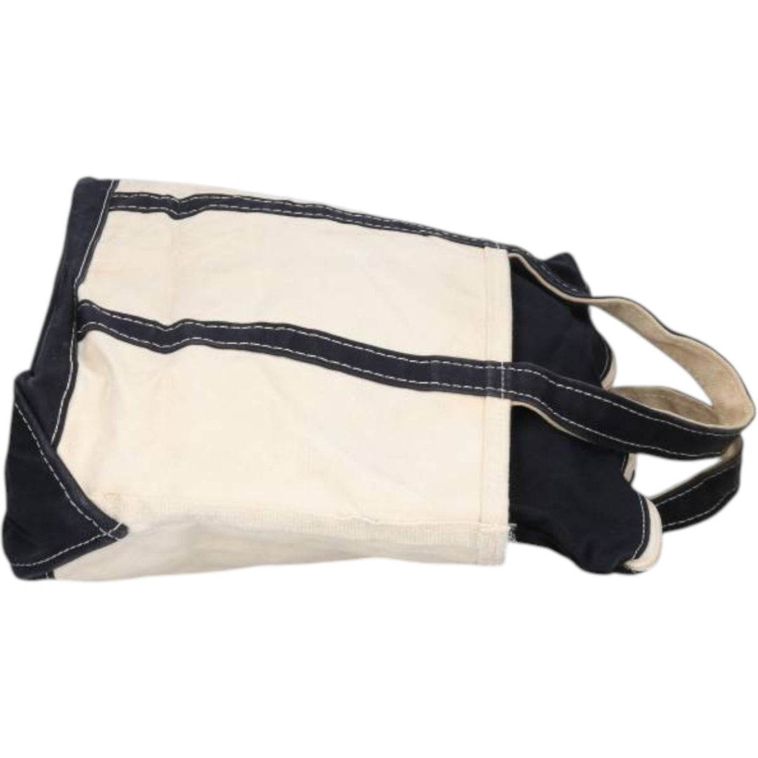 LLBean BOAT AND TOTE Tote Bag Made in USA cotton unbleached Vintage Second Hand