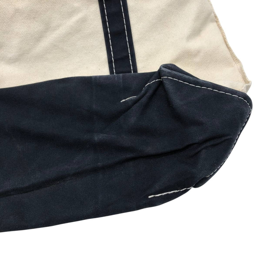 LLBean BOAT AND TOTE Tote Bag Made in USA cotton unbleached Vintage Second Hand