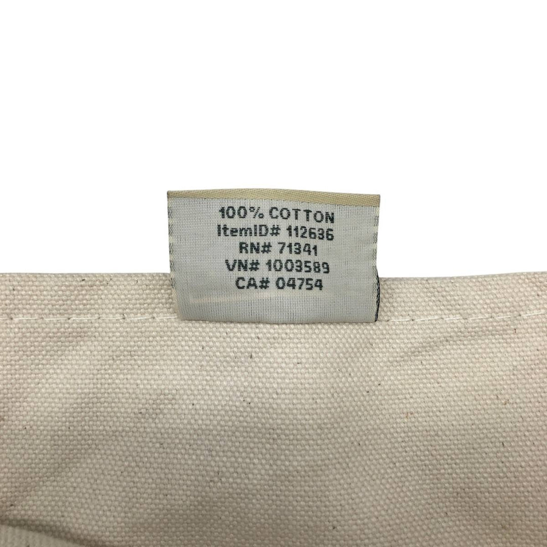 LLBean BOAT AND TOTE Tote Bag Made in USA cotton unbleached Vintage Second Hand