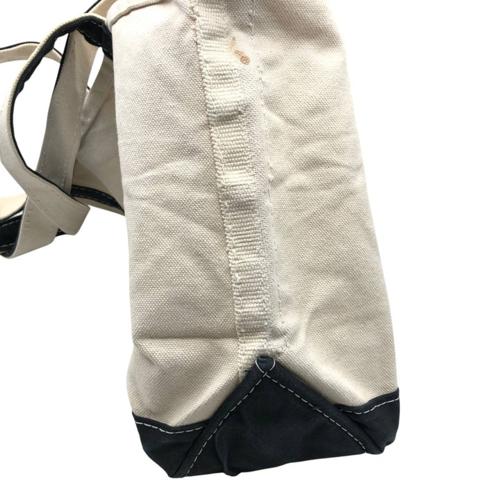 LLBean BOAT AND TOTE Tote Bag Made in USA cotton unbleached Vintage Second Hand