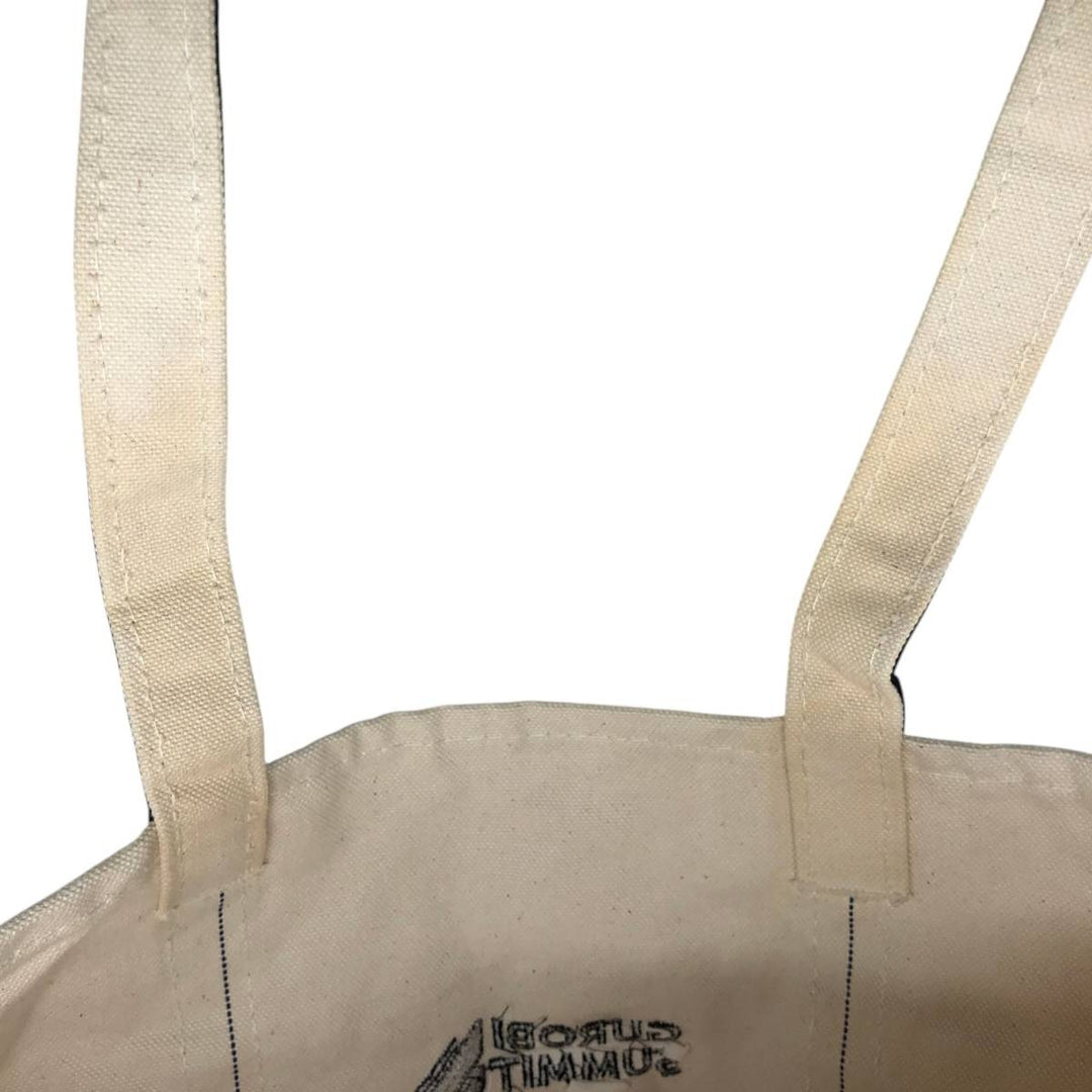LLBean BOAT AND TOTE Tote Bag Made in USA cotton unbleached Vintage Second Hand