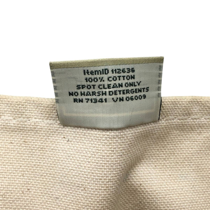 LLBean BOAT AND TOTE Tote Bag Made in USA cotton unbleached Vintage Second Hand
