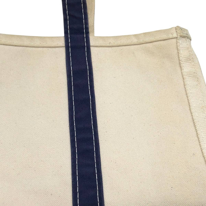 LLBean BOAT AND TOTE Tote Bag Made in USA cotton unbleached Vintage Second Hand
