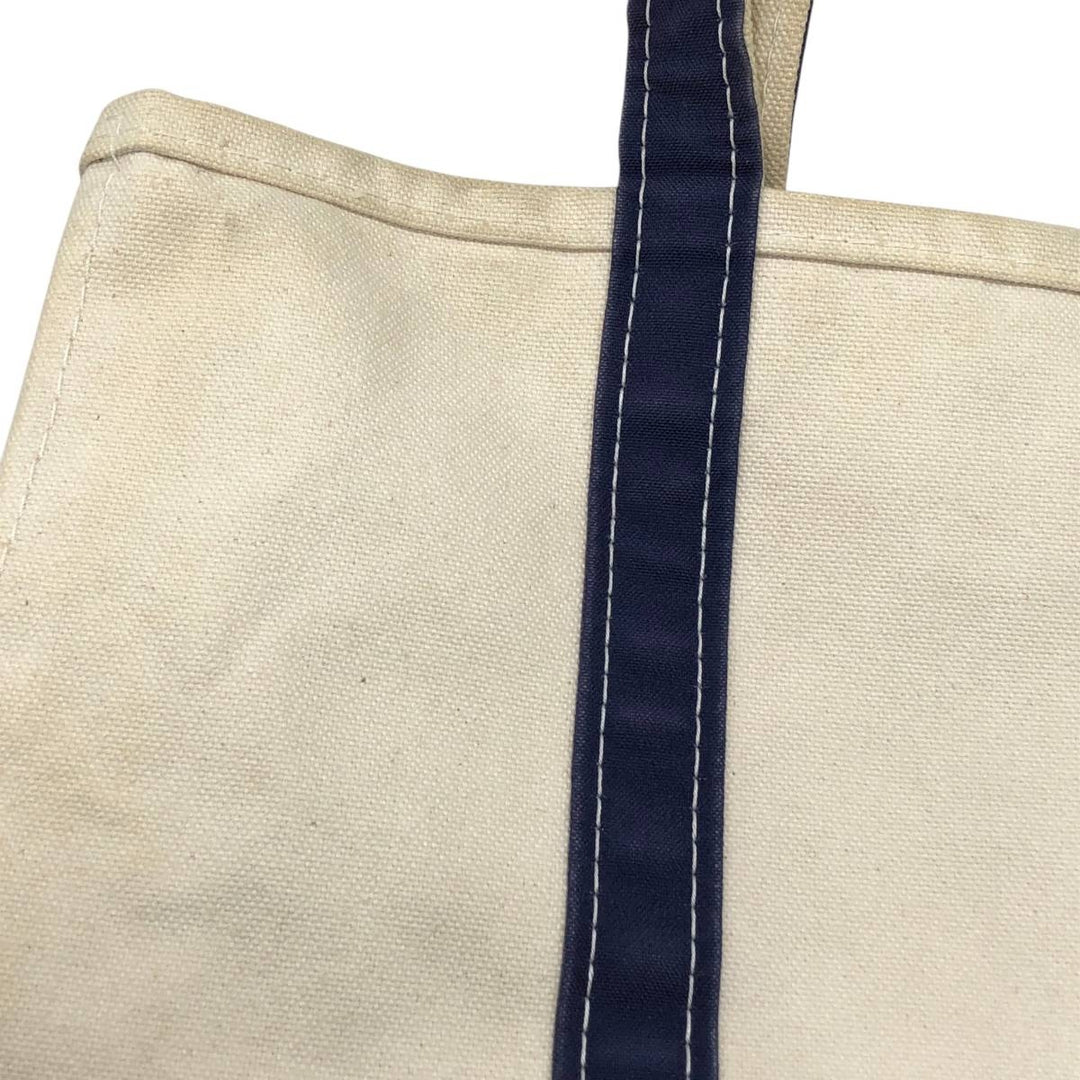 LLBean BOAT AND TOTE Tote Bag Made in USA cotton unbleached Vintage Second Hand