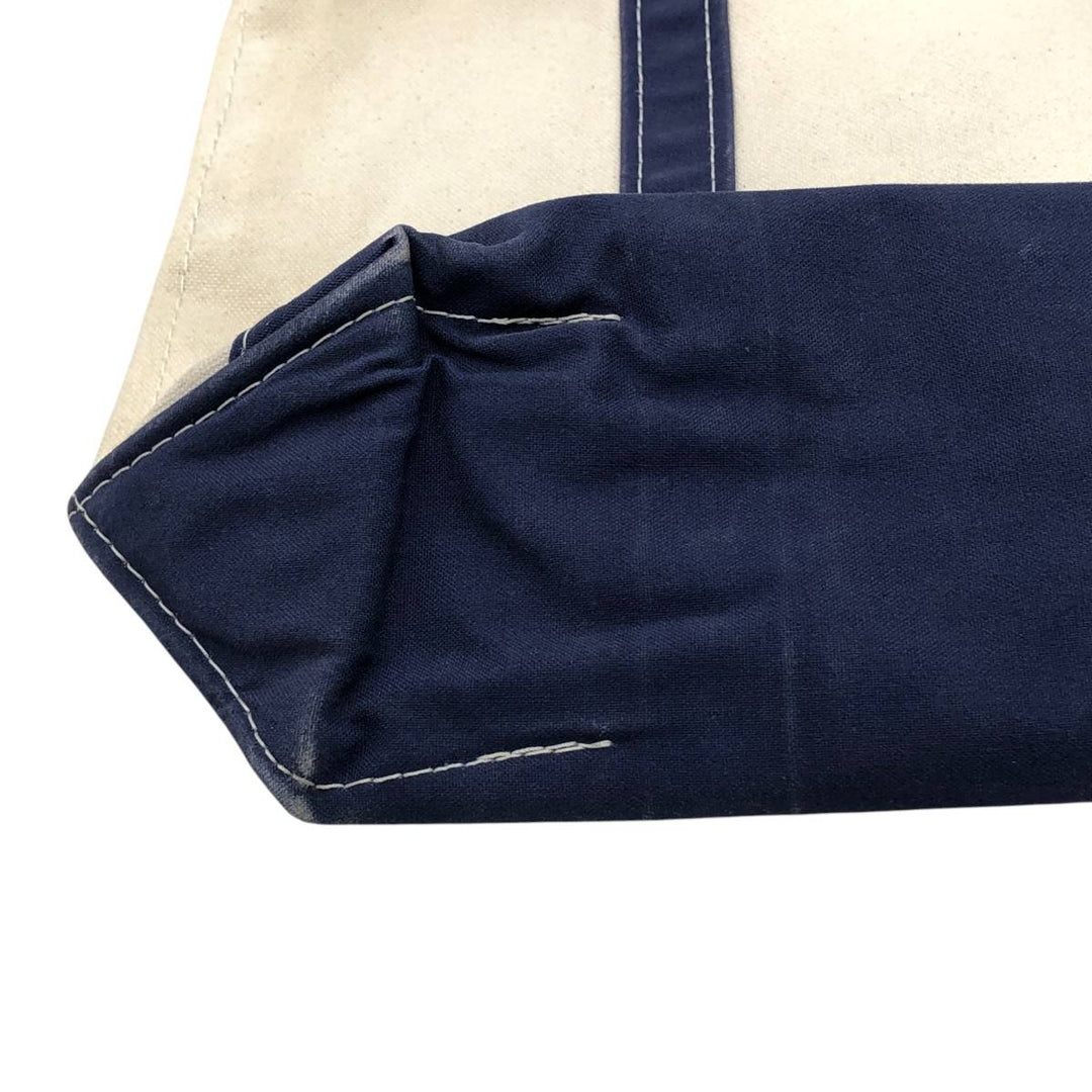 LLBean BOAT AND TOTE Tote Bag Made in USA cotton unbleached Vintage Second Hand