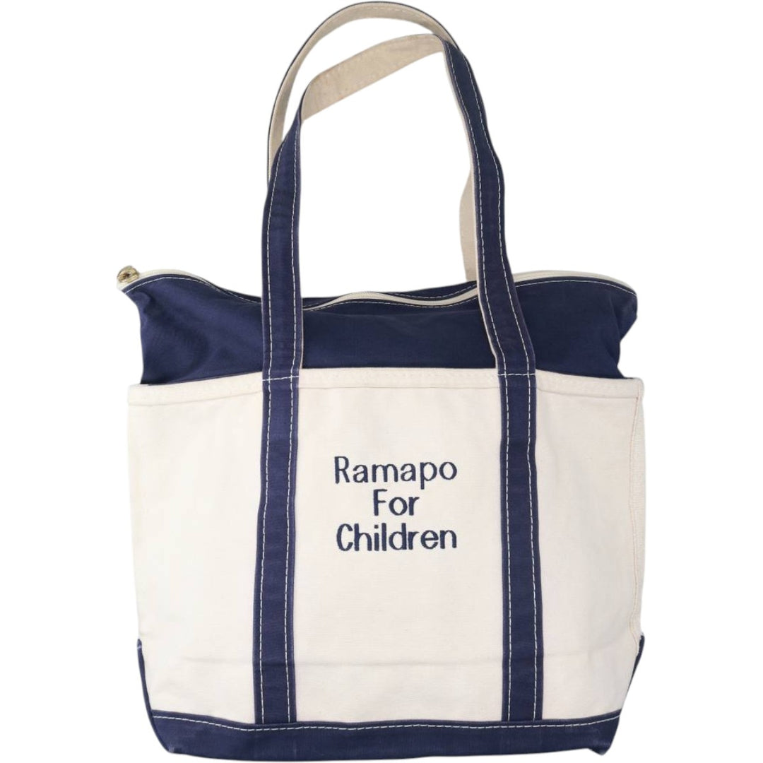 LLBean BOAT AND TOTE Tote Bag Made in USA cotton unbleached Vintage Second Hand