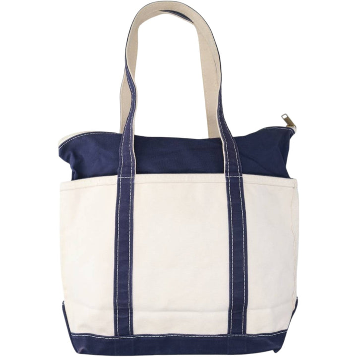 LLBean BOAT AND TOTE Tote Bag Made in USA cotton unbleached Vintage Second Hand