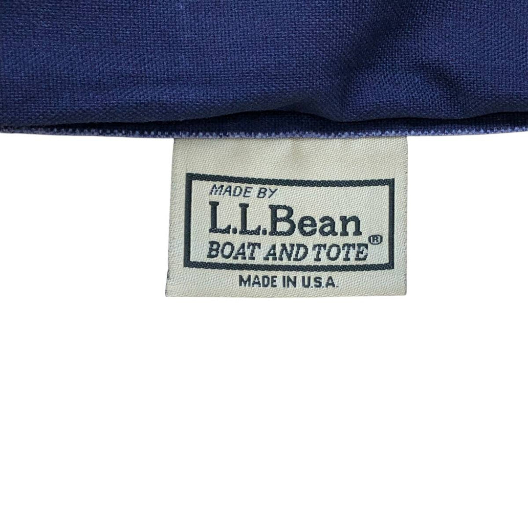 LLBean BOAT AND TOTE Tote Bag Made in USA cotton unbleached Vintage Second Hand