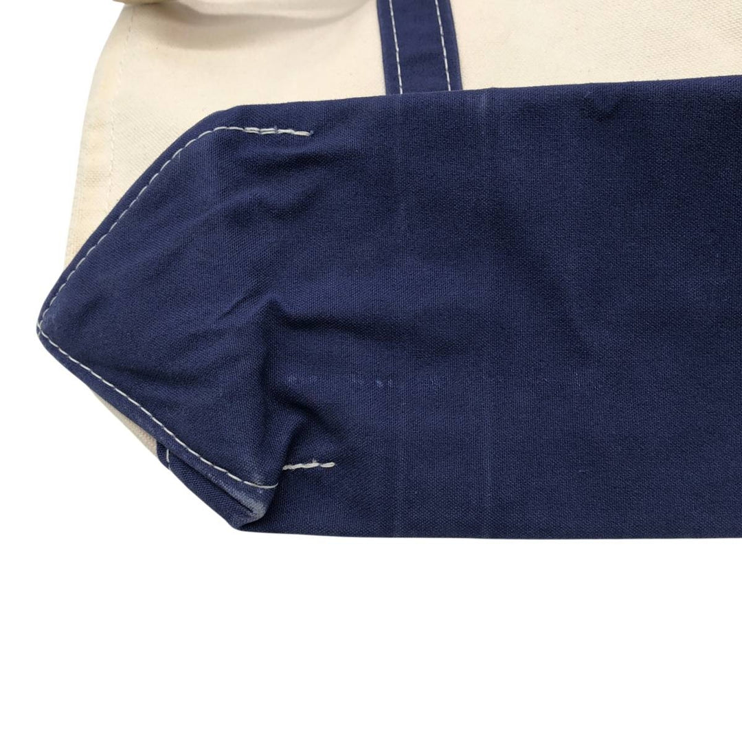 LLBean BOAT AND TOTE Tote Bag Made in USA cotton unbleached Vintage Second Hand