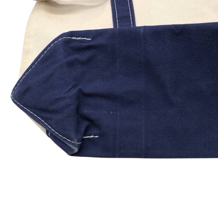 LLBean BOAT AND TOTE Tote Bag Made in USA cotton unbleached Vintage Second Hand