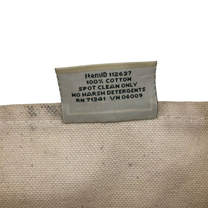 LLBean BOAT AND TOTE Tote Bag Made in USA cotton unbleached Vintage Second Hand