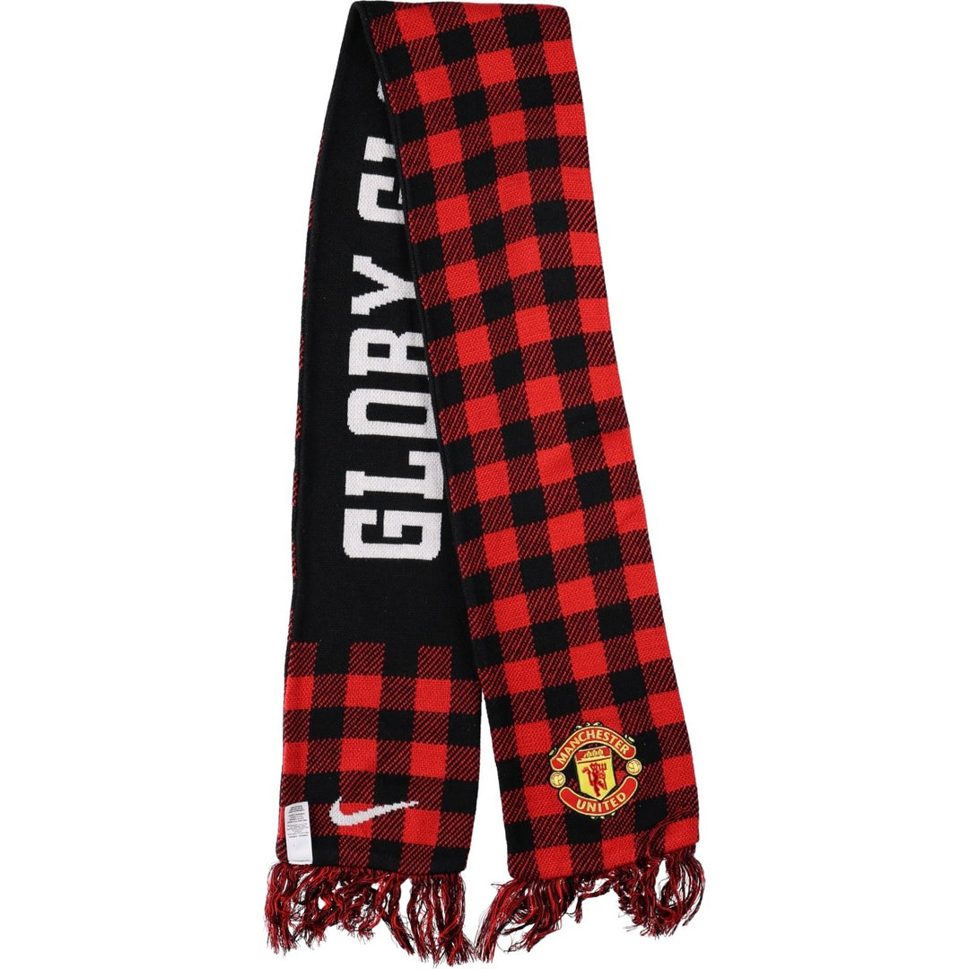Nike Premier League Manchester United FC Check Pattern Soccer Acrylic Scarf acrylic black type Vintage Second Hand